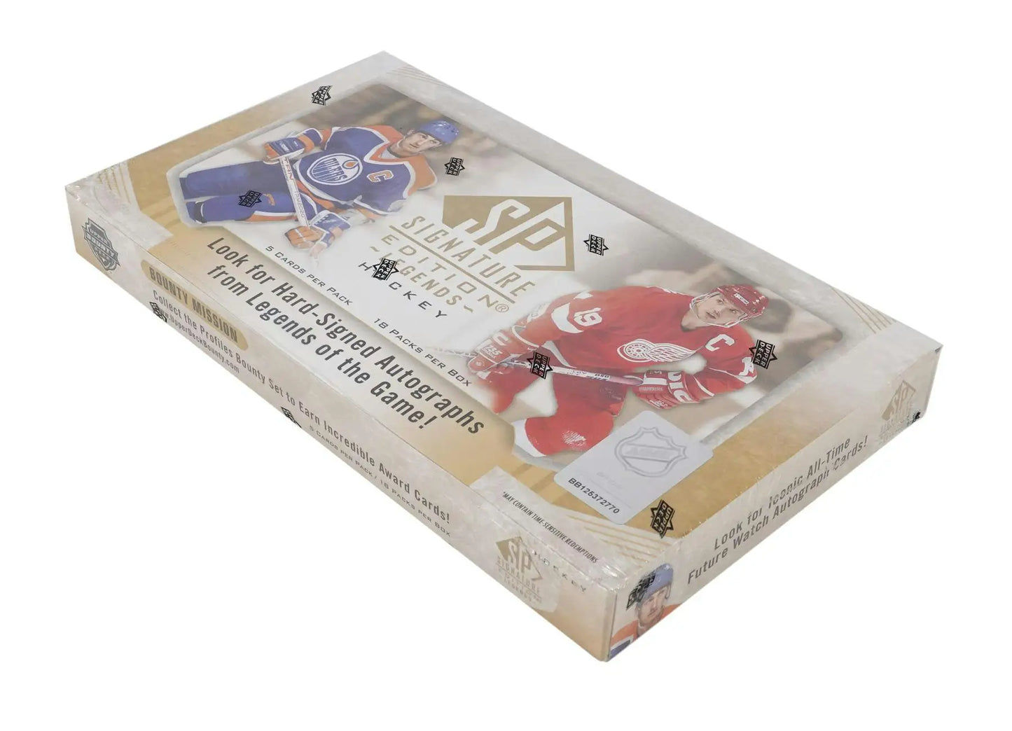 Sealed box of 2005-06 SP Game Used Edition NHL hockey cards for Upper Deck Signature Legends