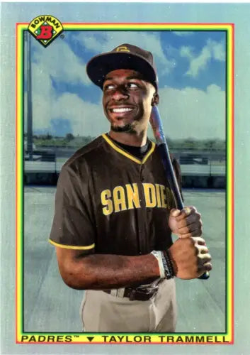 Taylor Trammell baseball card from 2020 Bowman Chrome for San Diego Padres collectors