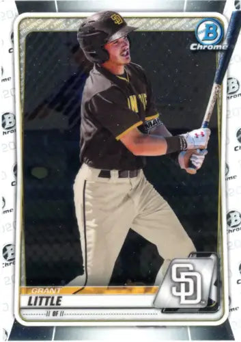 Grant Little Baseball Card from 2020 Bowman Chrome Prospects San Diego Padres MLB