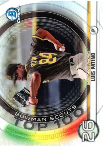 2020 Bowman Chrome Scouts Top 100 Luis Patino San Diego Padres Baseball Card