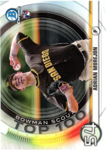 Adrian Morejon 2020 Bowman Chrome Scouts Top 100 baseball card San Diego Padres NM-MT