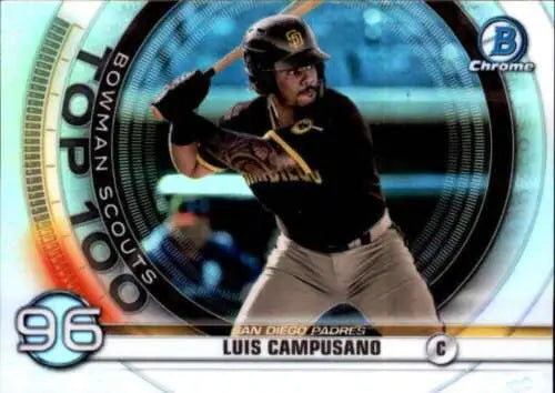 2020 Bowman Chrome Scouts Top 100 Refractors Luis Campusano NM-MT Padres original gloss