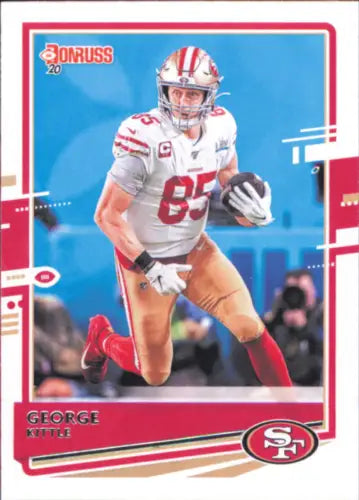 George Kittle 2020 Donruss NFL card featuring San Francisco 49ers star player