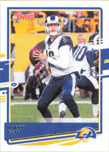 2020 Donruss Jared Goff football card featuring the Los Angeles Rams in NM-MT condition