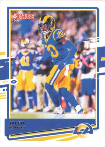 Jalen Ramsey 2020 Donruss football card featuring Los Angeles Rams in NM-MT condition