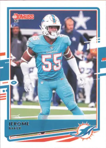 Jerome Baker Miami Dolphins Football Card 2020 Donruss #154 NM-MT Condition