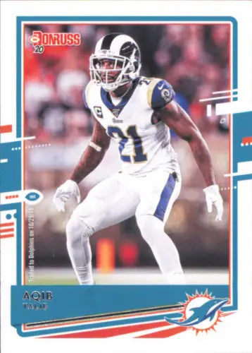 Aqib Talib Miami Dolphins NFL card from 2020 Donruss #156 in NM-MT condition