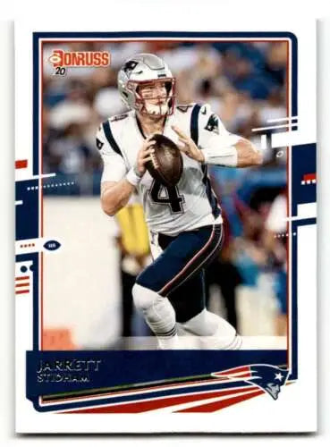 2020 Donruss #167 Jarrett Stidham New England Patriots Football Card with original gloss