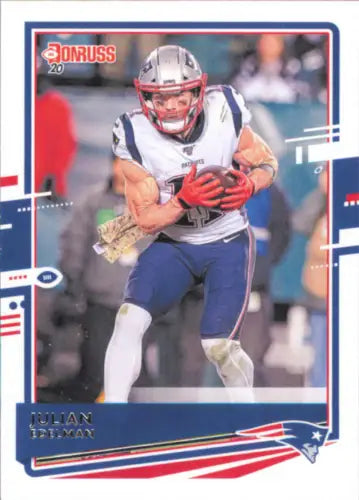 Julian Edelman New England Patriots football NFL card from 2020 Donruss set