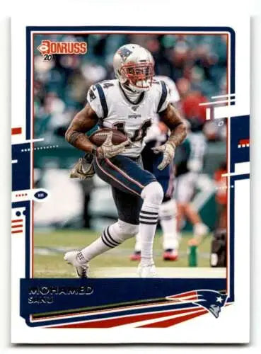 Mohamed Sanu original gloss football card from England Patriots football set