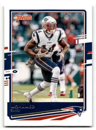 Mohamed Sanu 2020 Donruss #172 England Patriots football card with original gloss