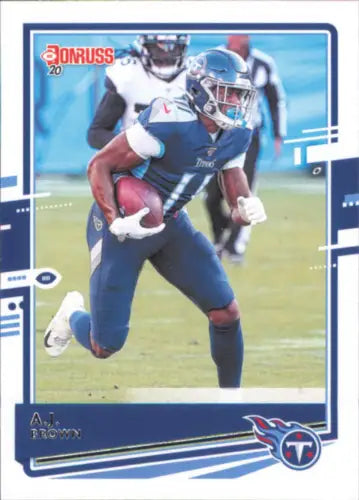 A.J. Brown 2020 Donruss football card showcasing Tennessee Titans NFL player