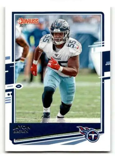 Jayon Brown Tennessee Titans football card with original gloss from 2020 Donruss