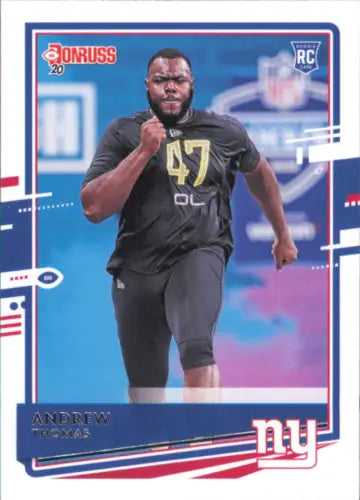 Andrew Thomas rookie card from 2020 Donruss for New York Giants NFL collection