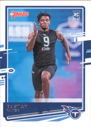 Kristian Fulton Rookie card from 2020 Donruss for Tennessee Titans NFL collection