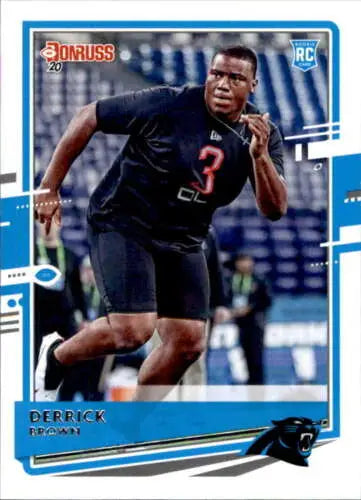 Derrick Brown 2020 Donruss card NM-MT Panthers with original gloss, great for collectors