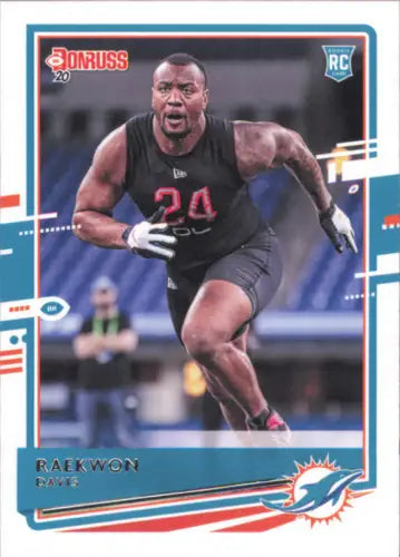 Raekwon Davis Rookie Miami Dolphins Football Card from 2020 Donruss set NM-MT condition