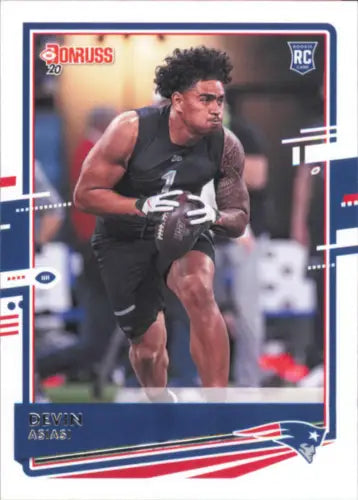 Devin Asiasi Rookie trading card from 2020 Donruss New England Patriots NFL series