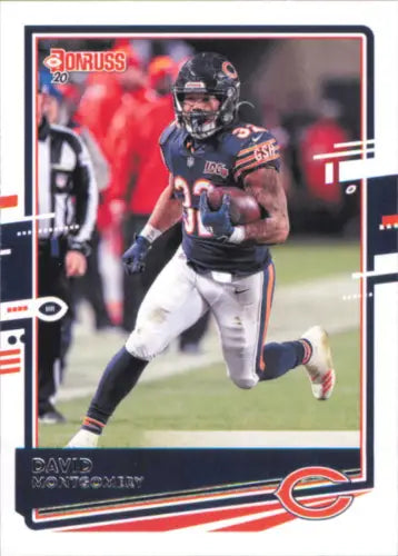 David Montgomery Chicago Bears football card from 2020 Donruss #58, NM-MT condition