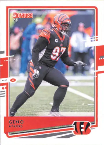 Geno Atkins Cincinnati Bengals Football trading card from 2020 Donruss #68 NM-MT