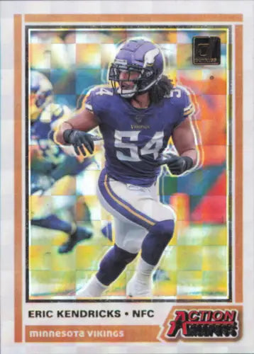 Eric Kendricks football card from 2020 Donruss Action for Minnesota Vikings fans