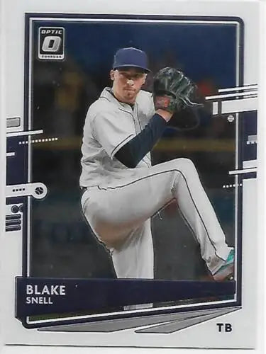 Blake Snell 2020 Donruss Optic #172 baseball card with original gloss for Rays fans