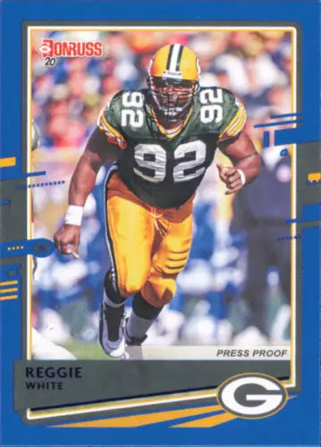 2020 Donruss Press Proof Blue #110 Reggie White Green Bay Packers Football Card NM-MT