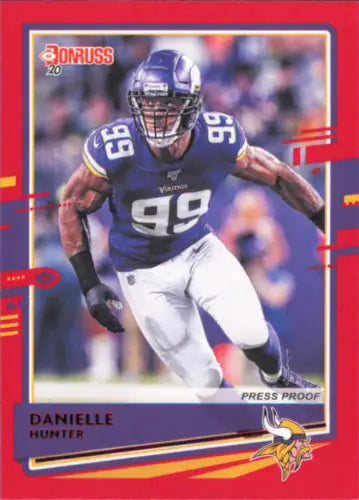 Danielle Hunter 2020 Donruss Press Proof Red #164 Minnesota Vikings football card