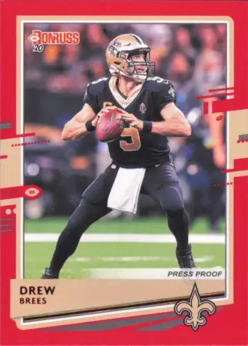 Drew Brees 2020 Donruss Press Proof Red #175 New Orleans Saints Football Card NM-MT