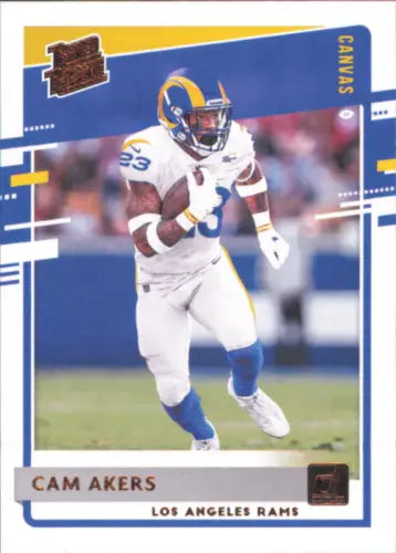 2020 Donruss Rated Rookies Canvas #325 Cam Akers Los Angeles Rams Football Card