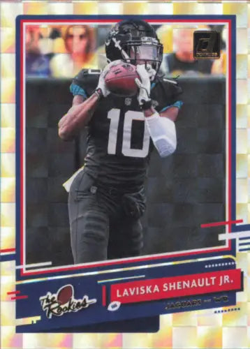 Laviska Shenault rookie trading card from 2020 Donruss, Jacksonville Jaguars NM-MT condition