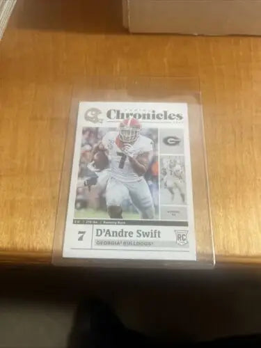 D’Andre Swift 2020 Panini Chronicles Rookie Card for Detroit Lions RB collectors