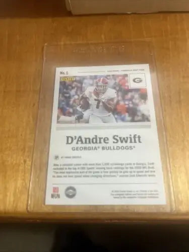 DeAndre Swift Georgia Bulldogs football card from 2020 Panini Chronicles Detroit Lions RC