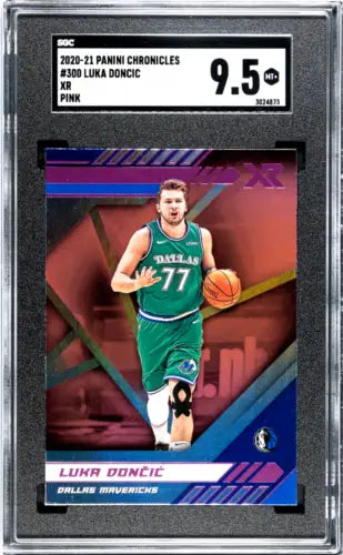 Graded Panini Chronicles Luka Doncic #300 XR Pink Basketball Card SGC 9.5 for collectors