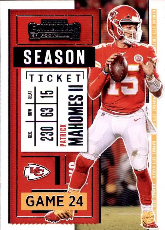 Panini Contenders Patrick Mahomes Kansas City Chiefs NFL Football Card #2 NM