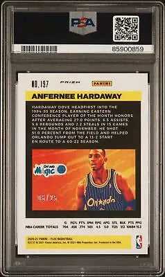 2020 Panini Flux Anfernee Hardaway #197 Lunar Eclipse Basketball Card PSA 9