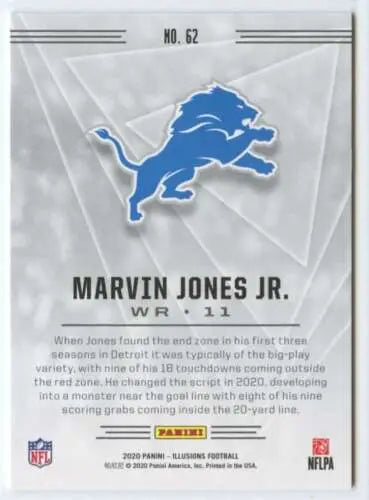 2020 Panini Illusions Marvin Jones Jr. football trading card with original gloss finish