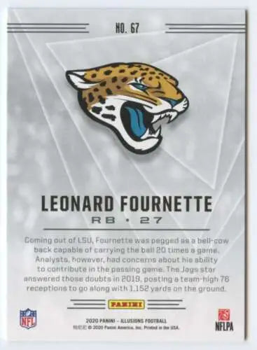 Leonard Fournette football card from 2020 Panini Illusions in NM-MT condition