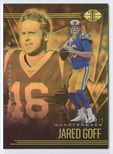 Jared Goff 2020 Panini Illusions football card with original gloss from LA Rams