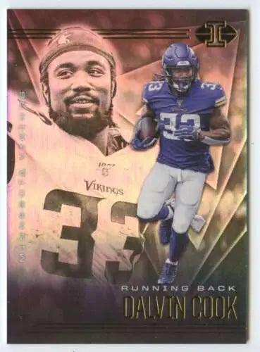 Dalvin Cook football card from 2020 Panini Illusions with original gloss finish