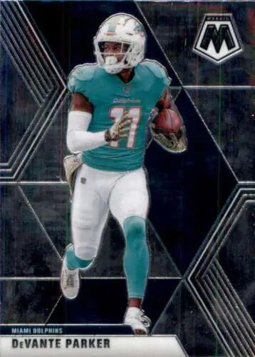 2020 Panini Mosaic #122 DeVante Parker football card with original gloss, Dolphins