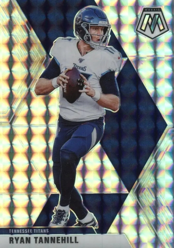 Ryan Tannehill Silver Football Card from 2020 Panini Mosaic NFL Tennessee Titans #194