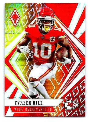 Tyreek Hill football card from 2020 Panini Phoenix #46 Fire Burst with flat rate shipping