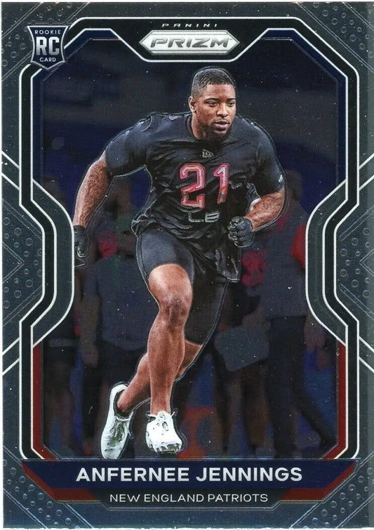 2020 Panini Prizm Anfernee Jennings rookie card New England Patriots football collectible