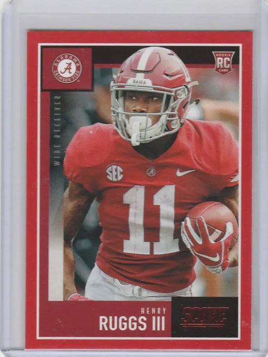 Football trading card of Henry Ruggs in Alabama Crimson Tide uniform, Panini Score