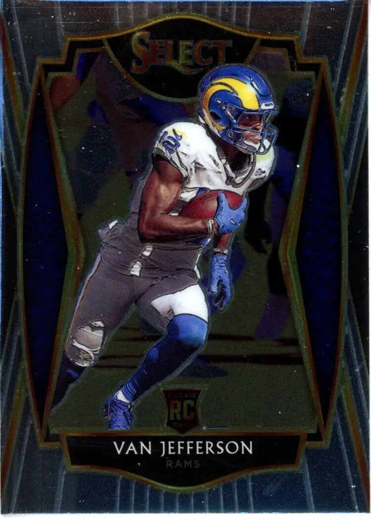 2020 Panini Select Van Jefferson Rookie Premier Level Football Card LA Rams #171