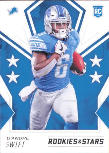 D’Andre Swift Rookie football card from 2020 Rookies and Stars, Detroit Lions NFL