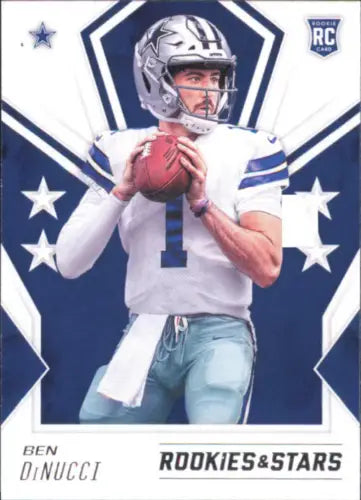 Ben DiNucci rookie football card from 2020 Rookies and Stars, Dallas Cowboys NM-MT