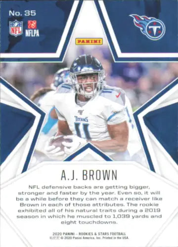 A.J. Brown 2020 Rookies and Stars Tennessee Titans NFL Football Card NM-MT