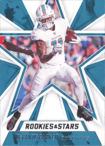 Football card of DeVante Parker representing Miami Dolphins in 2020 Rookies and Stars